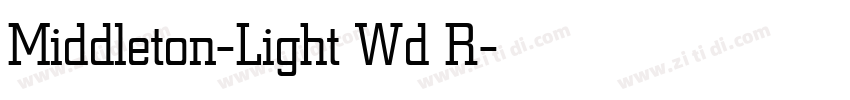 Middleton-Light Wd R字体转换